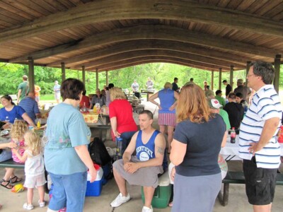 Left: Madalen Mckenna-Kight, Chris Endlich facing, Joe Milauskas on far right