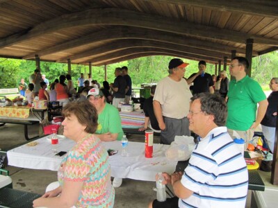 Front: Rhonda Nomick-Milauskas and Joe Milauskas, Back: Marty Milauskas, Ted Milauskas and ?